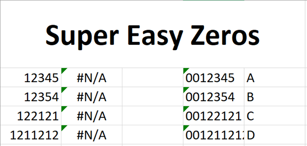 Chaging the data type in Microsoft Excel