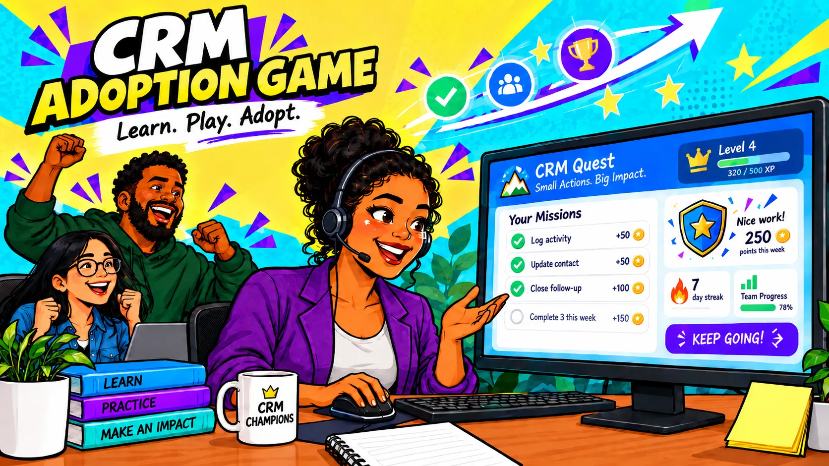 CRM onboarding game to increase adoption